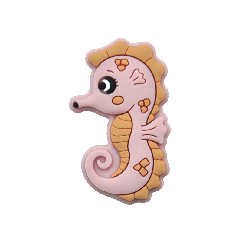 Cuentas de silicona de caballos de mar al por mayor 100pcs